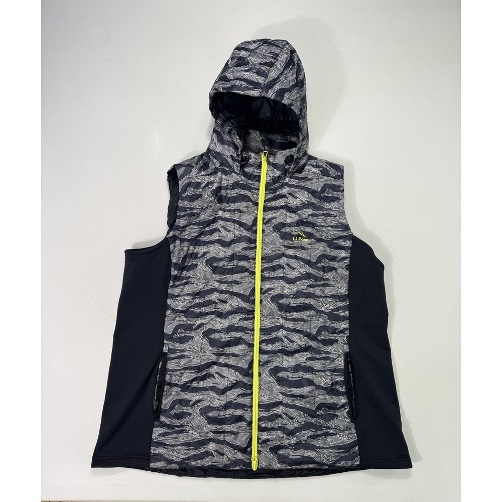 LL Bean Women's Quilted Puffer Vest Plus Size 2X Primaloft Hooded Outdoors